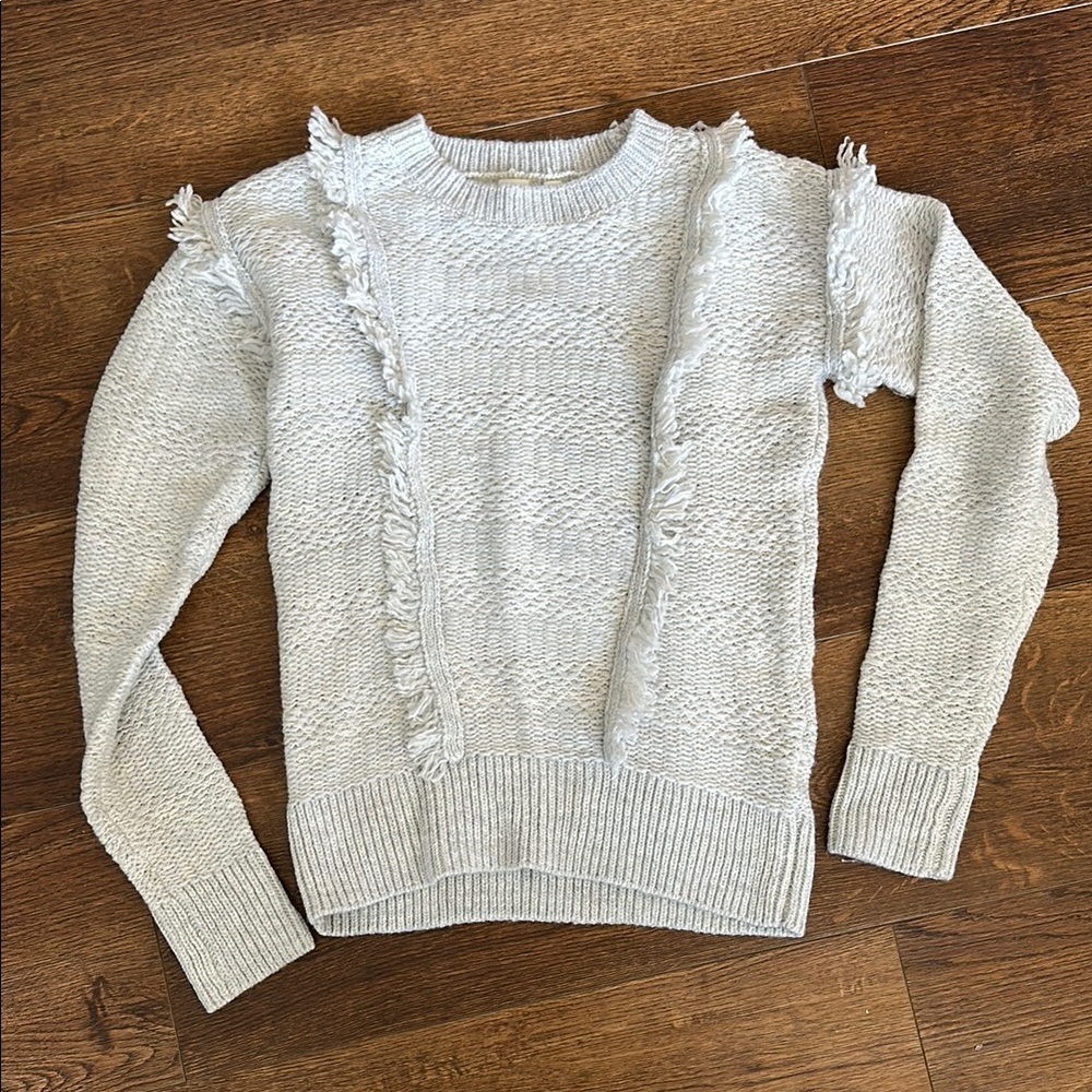 GAP Fringed Gray Sweater Tall